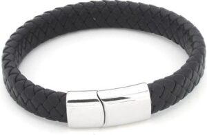 Armband leer zwart