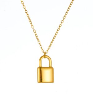 Ketting slotje goud