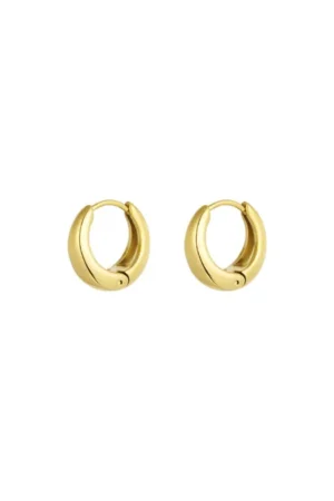 Oorbellen basic hoop goud