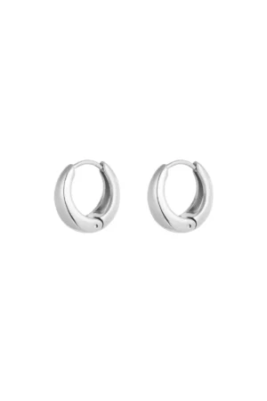 Oorbellen basic hoop zilver