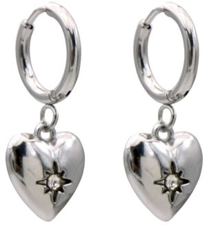 Oorbellen hartjes zilver