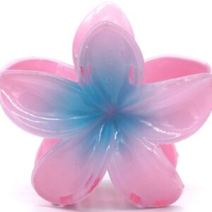 Haarklem bloem roze-blauw
