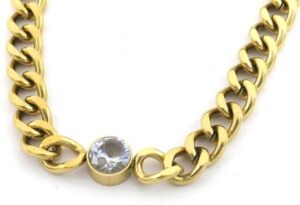 Ketting met parel goud