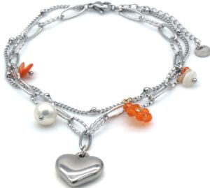 Enkelbandje Heart zilver