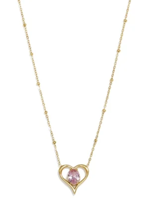 Ketting hartje roze