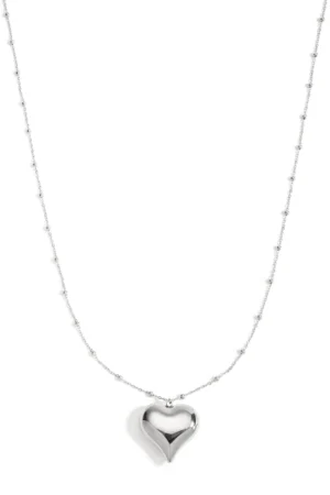Ketting met hartje zilver lang