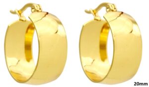 Oorbellen 20 mm goud
