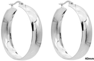 Oorbellen 40 mm zilver