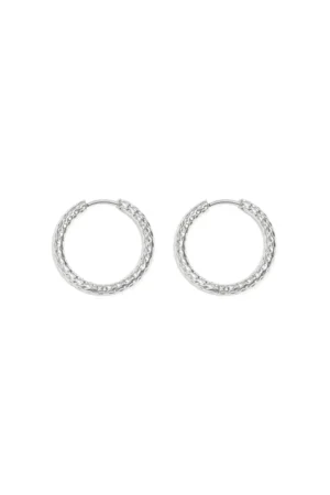 Oorbellen ribbel zilver