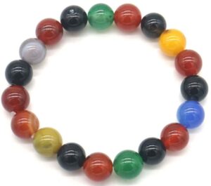 Armband stenen 8 mm, multicolor