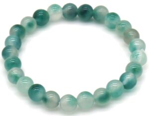Armband stenen 8mm, Chalcedony greenish