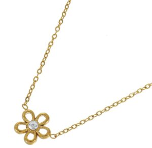 Ketting flower goud