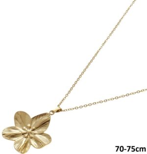 Ketting flower goud 70-75 cm
